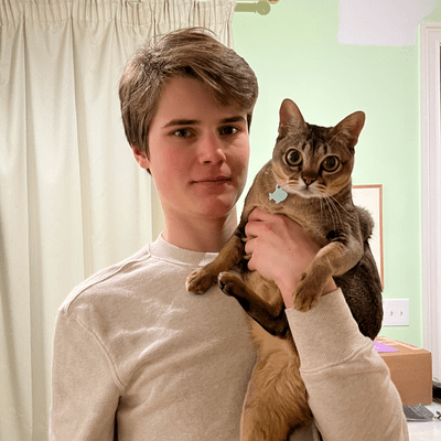 Boy with cat